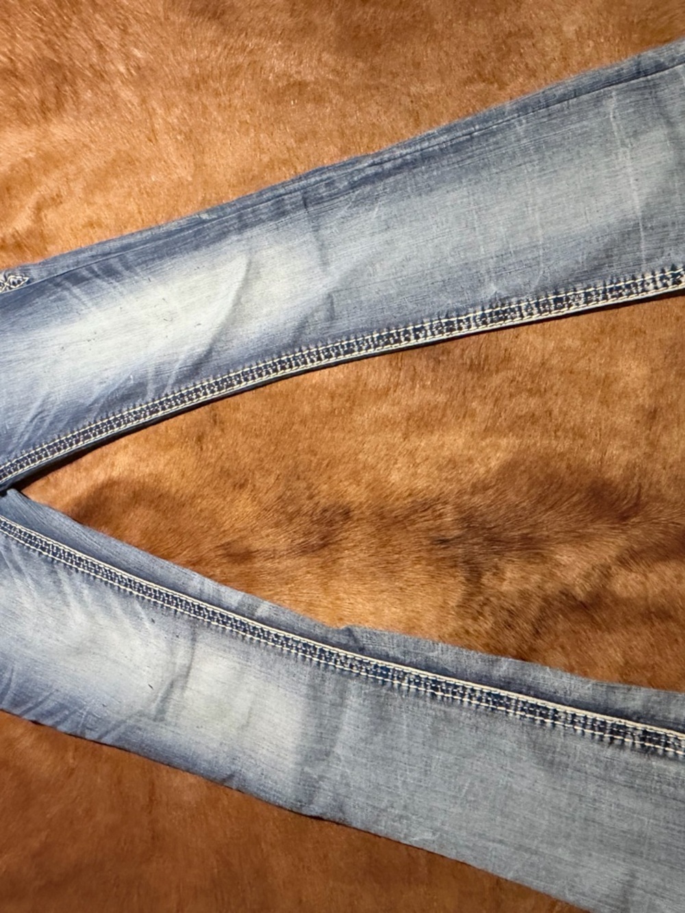 Rock Revival distressed blue denim jeans